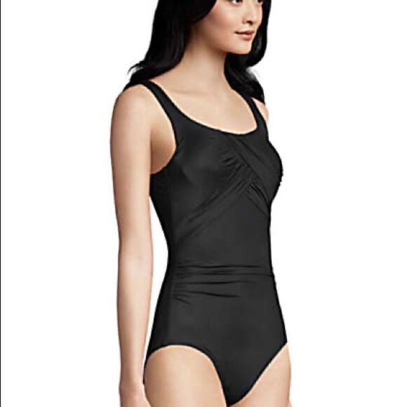 Land’s End Carmela Plus Reg size Slenderize one piece black swimsuit Various - Picture 5 of 9